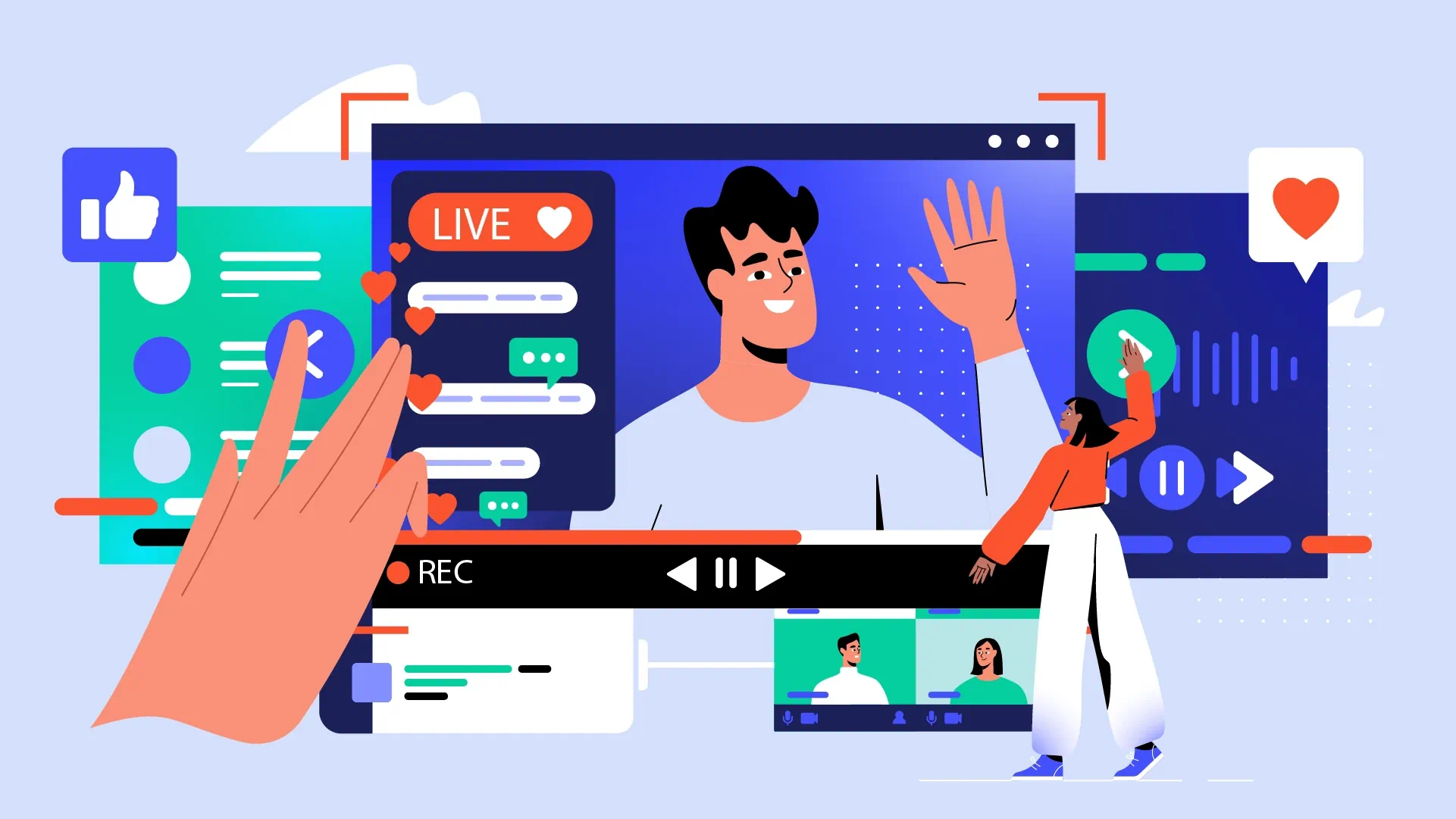 VPN servers and TV streaming apps montage